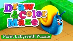 Draw & Color Maze Paint Labyrinth Puzzle