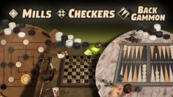 3in1 Game Collection Backgammon + Checkers + Mills