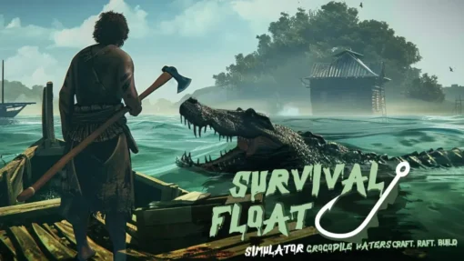 Survival Float Simulator Crocodile Waters Craft, Raft, Build